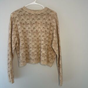 Zara NWT Beige Textured Knit Sweater – Size Small